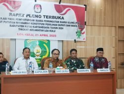 Beri Dukungan Moral, Plt Sekcam Hadiri Pleno PSU Loa Kulu