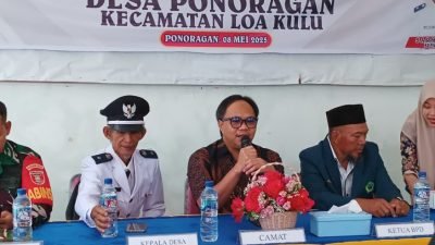 Pelantikan Perangkat Baru Desa Ponoragan, Sekcam Loa Kulu Ingatkan Amanah Jabatan