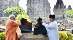 PM India Narendra Modi bersama Presiden Prabowo Resmikan Restorasi Pembangunan Candi Prambanan