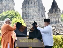 PM India Narendra Modi bersama Presiden Prabowo Resmikan Restorasi Pembangunan Candi Prambanan